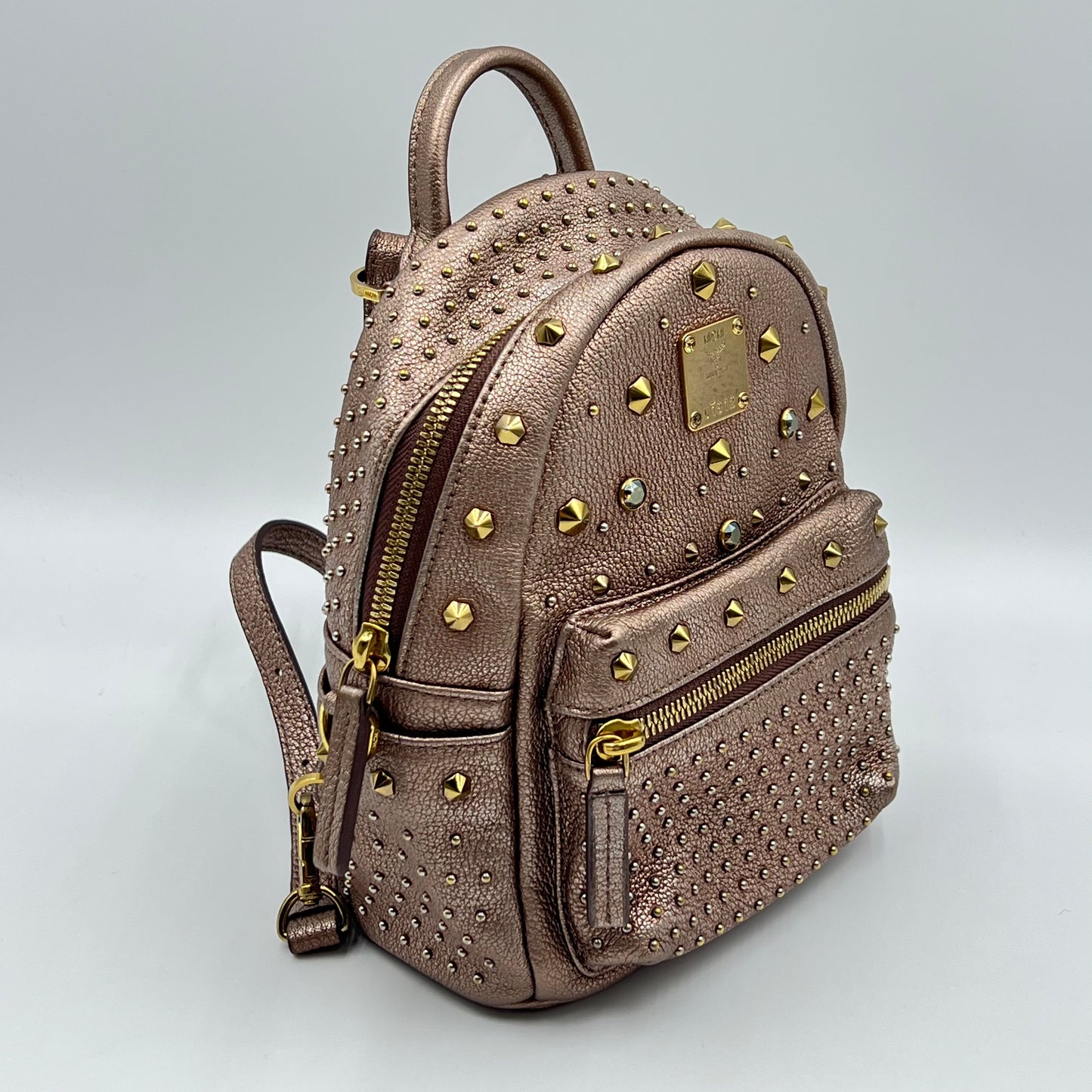 Mini Stud Leather Backpack