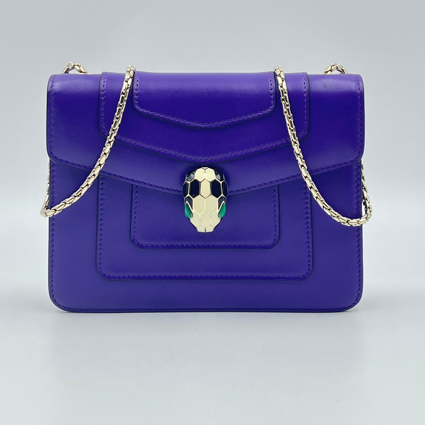Calfskin Serpenti Forever Shoulder Bag Purple