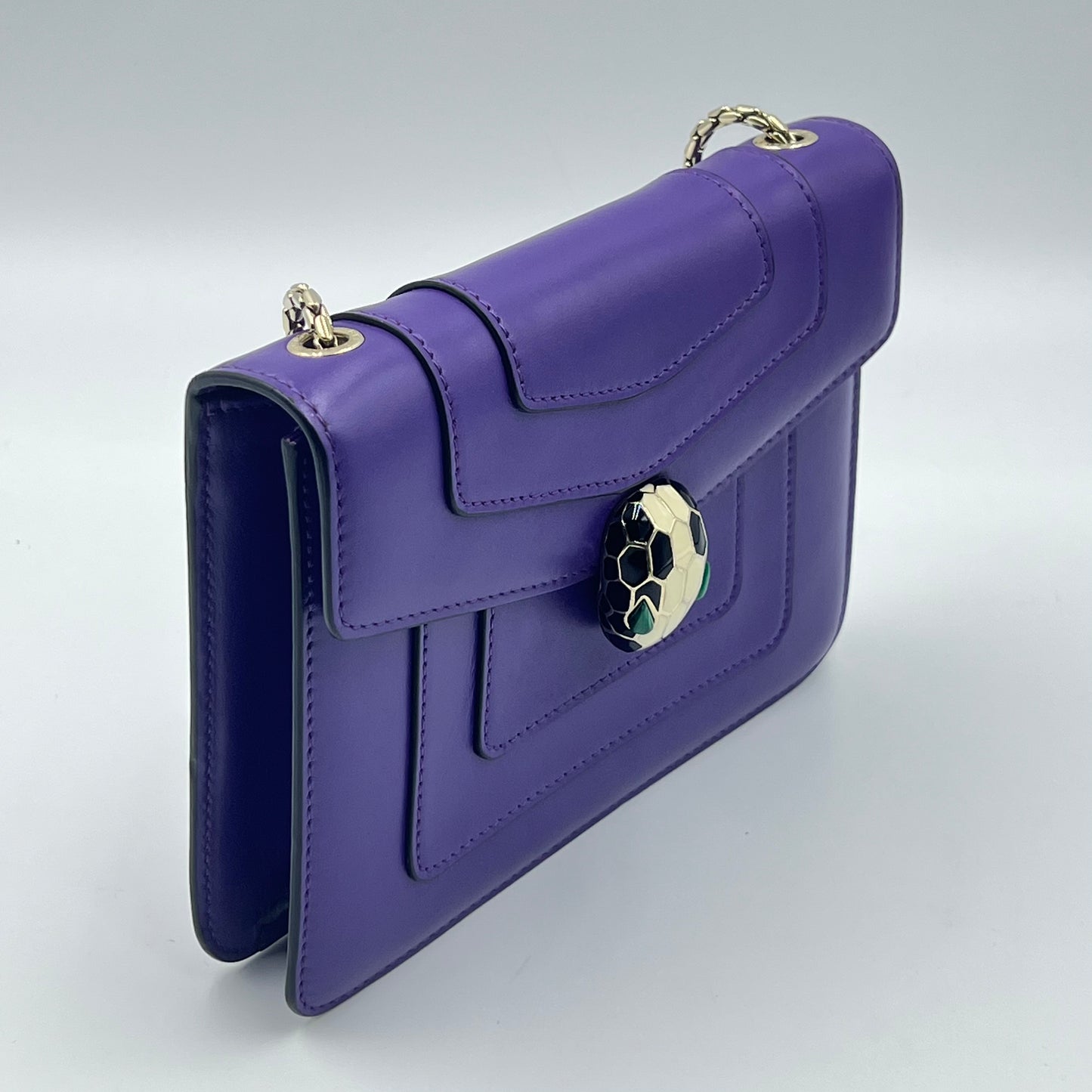 Calfskin Serpenti Forever Shoulder Bag Purple