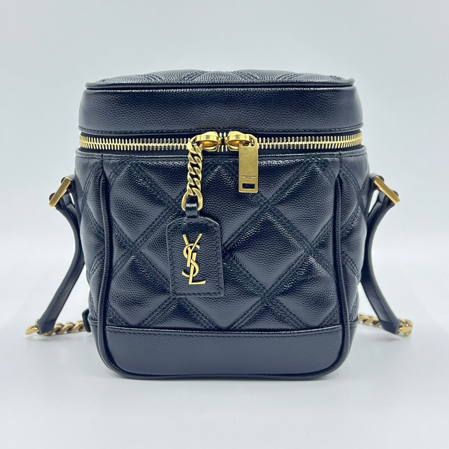 Grain de Poudre Quilted 80's Vanity Bag Black