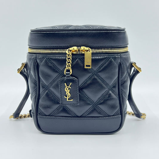 Grain de Poudre Quilted 80's Vanity Bag Black