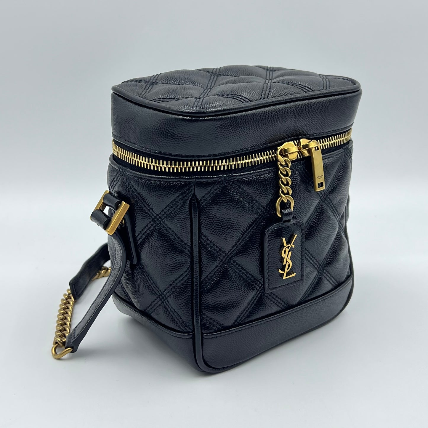 Grain de Poudre Quilted 80's Vanity Bag Black