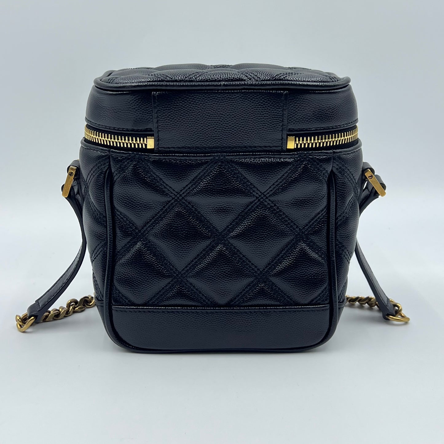 Grain de Poudre Quilted 80's Vanity Bag Black