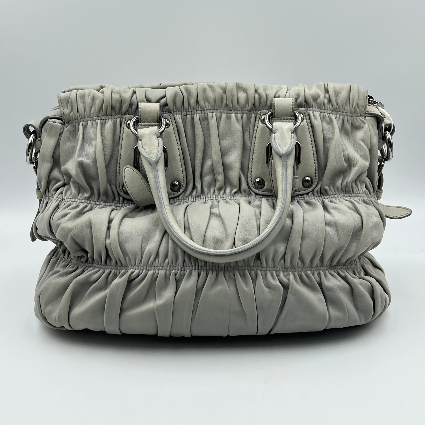 Nappa Gaufre Leather Shoulder Bag