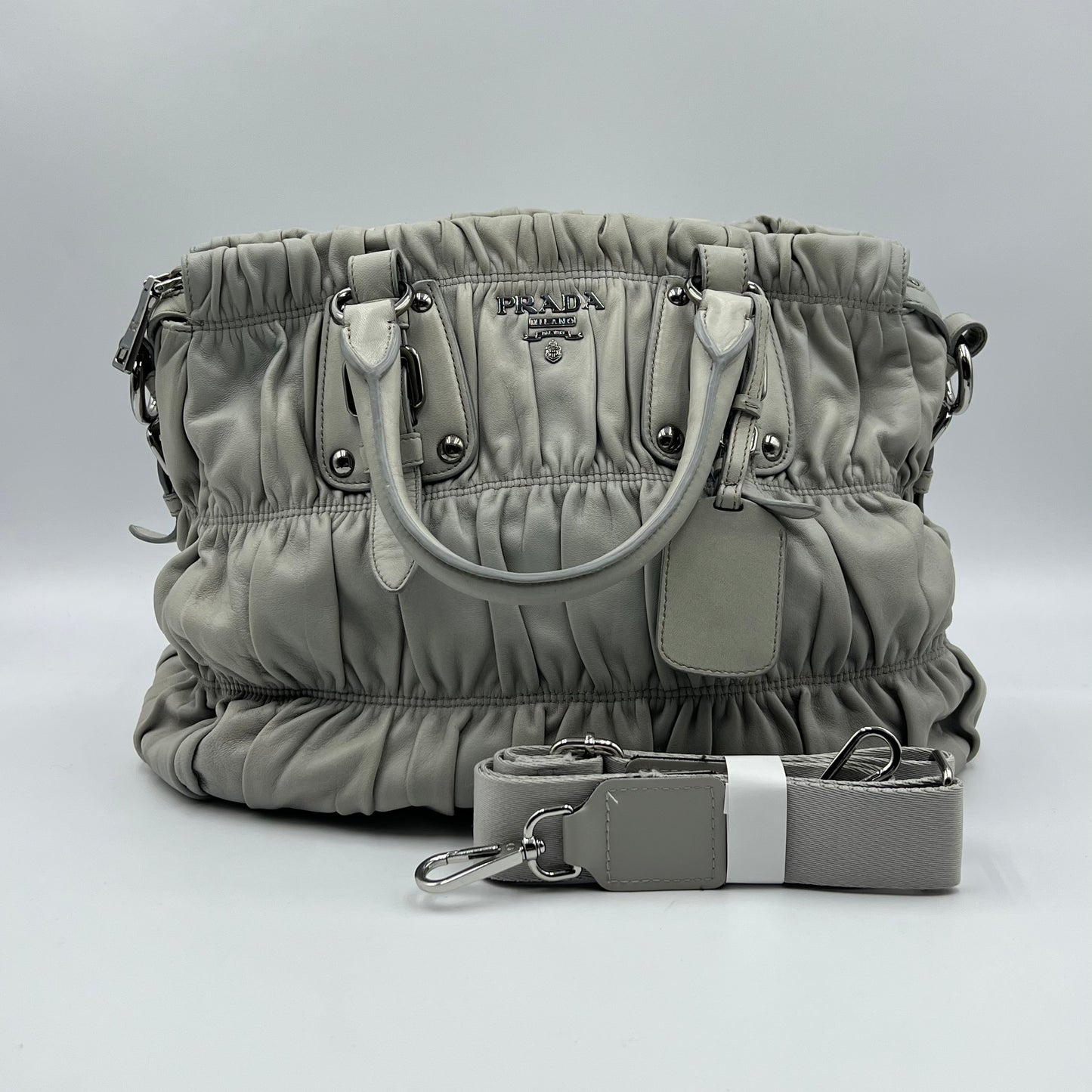 Nappa Gaufre Leather Shoulder Bag