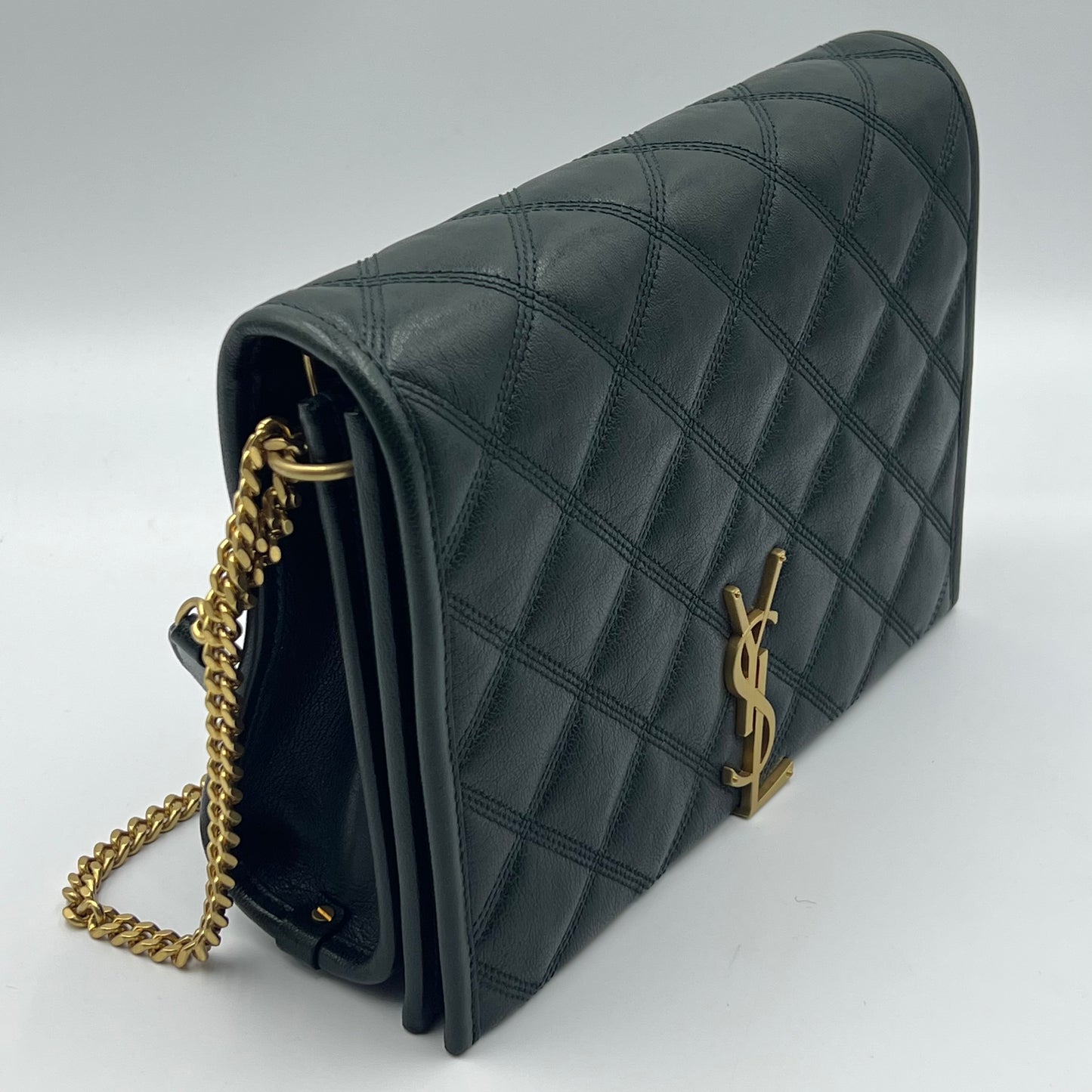 quilted becky chain shoulder bag Green