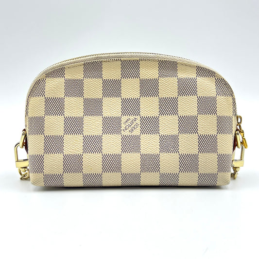 Damier Azur Cosmetic Pouch White