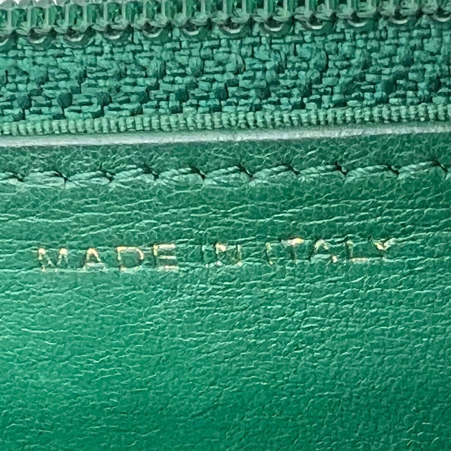 Lambskin Boy Wallet On Chain Forest Green