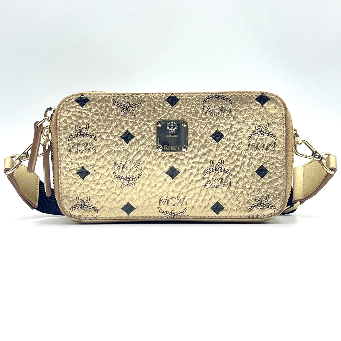 Camera Crossbody Bags Gold Metallic