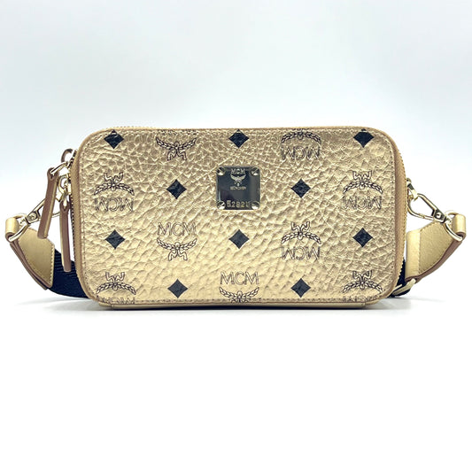Camera Crossbody Bags Gold Metallic