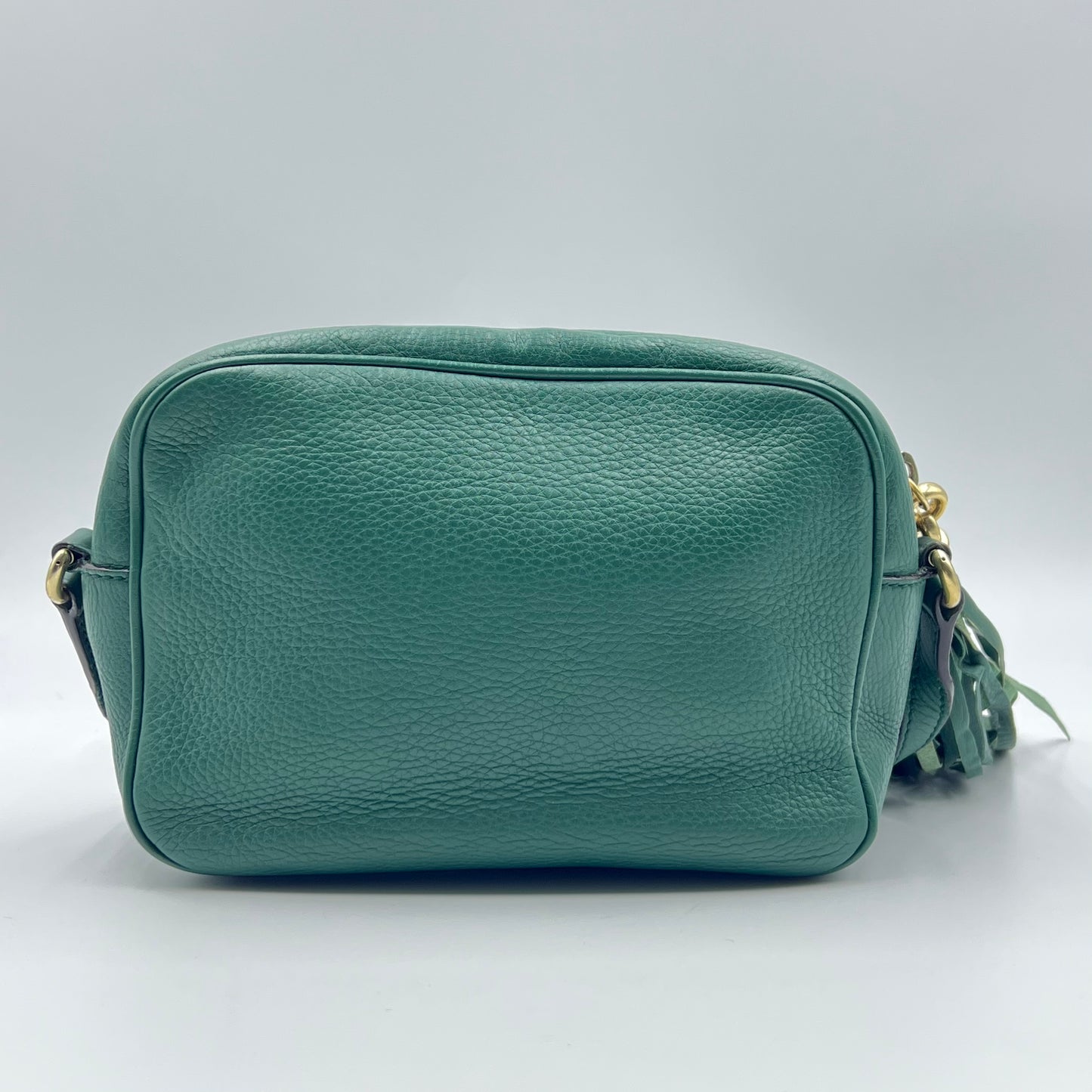 Pebbled Calfskin Small Soho Disco Bag Emerald Green