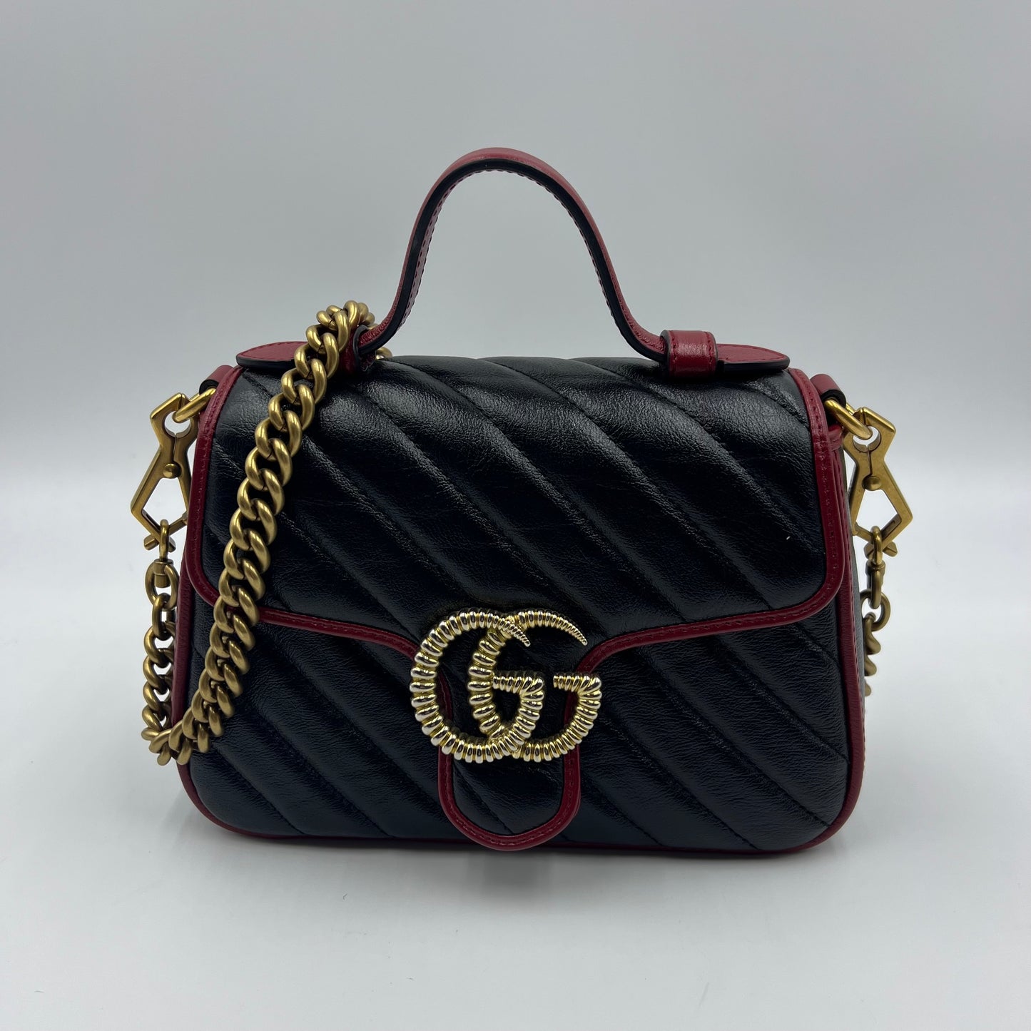 gg marmont top handle mini bag