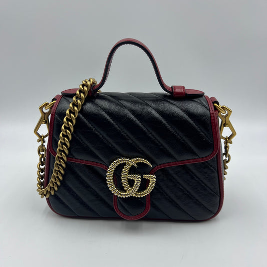 gg marmont top handle mini bag