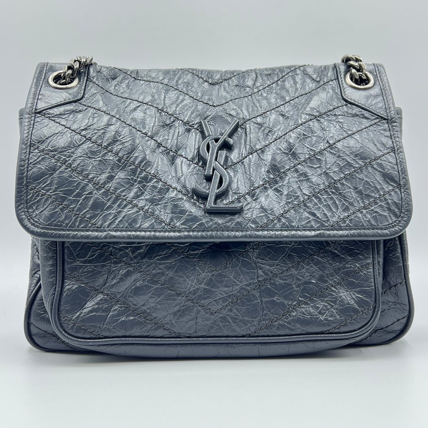 Medium Crinkled Leather Niki Bag
