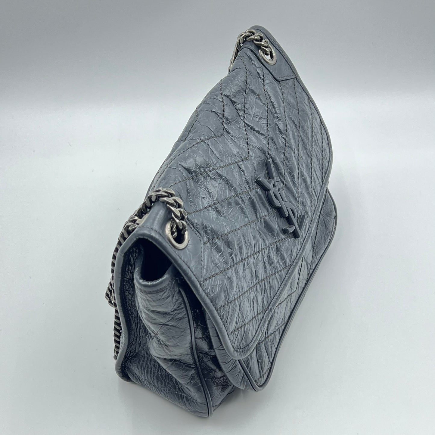 Medium Crinkled Leather Niki Bag