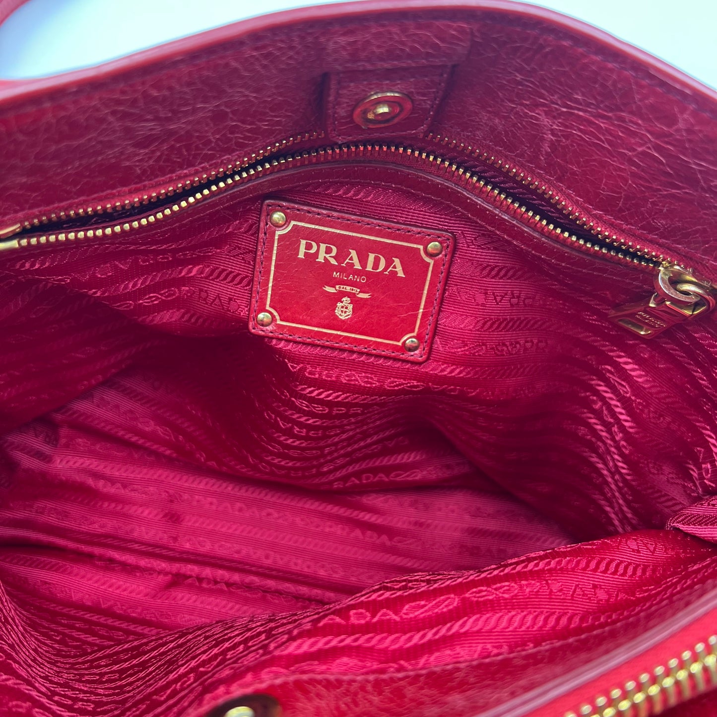Leather Tote bag Red