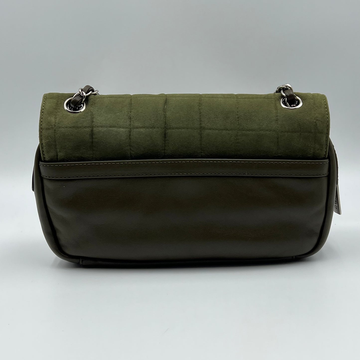 Suede Square Quilt Sport Ligne Flap Bag