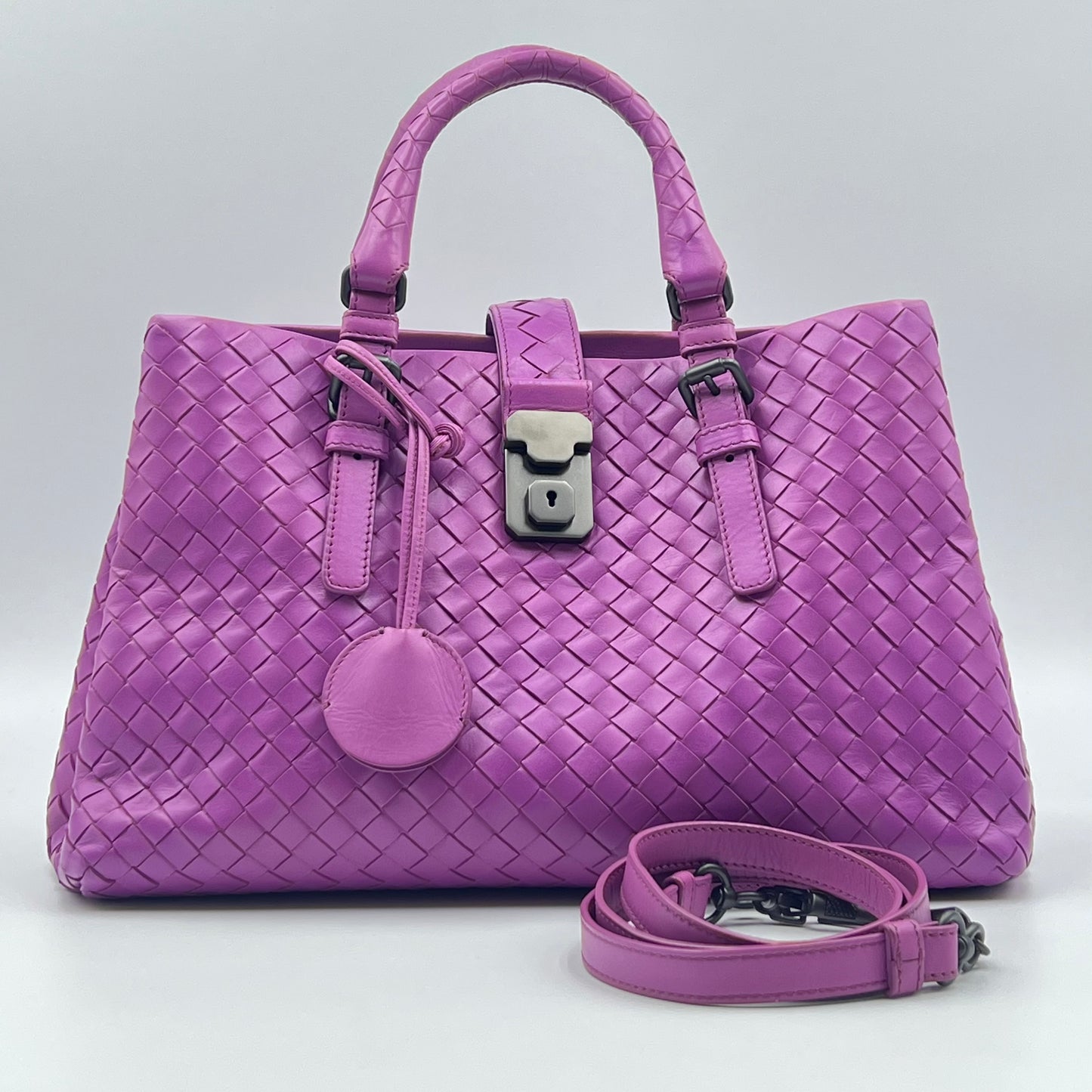 Small Nappa Intrecciato Roma Satchel