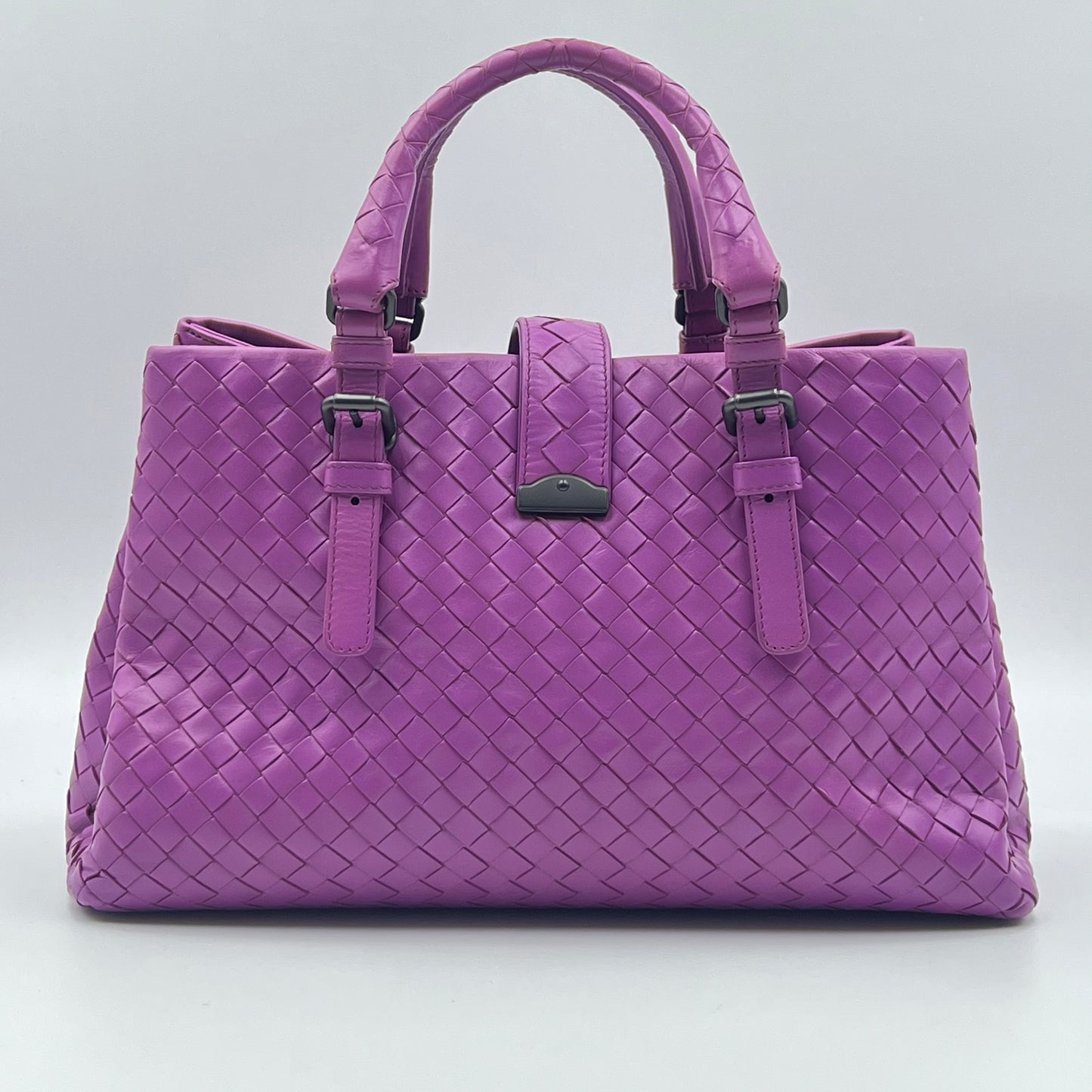 Small Nappa Intrecciato Roma Satchel