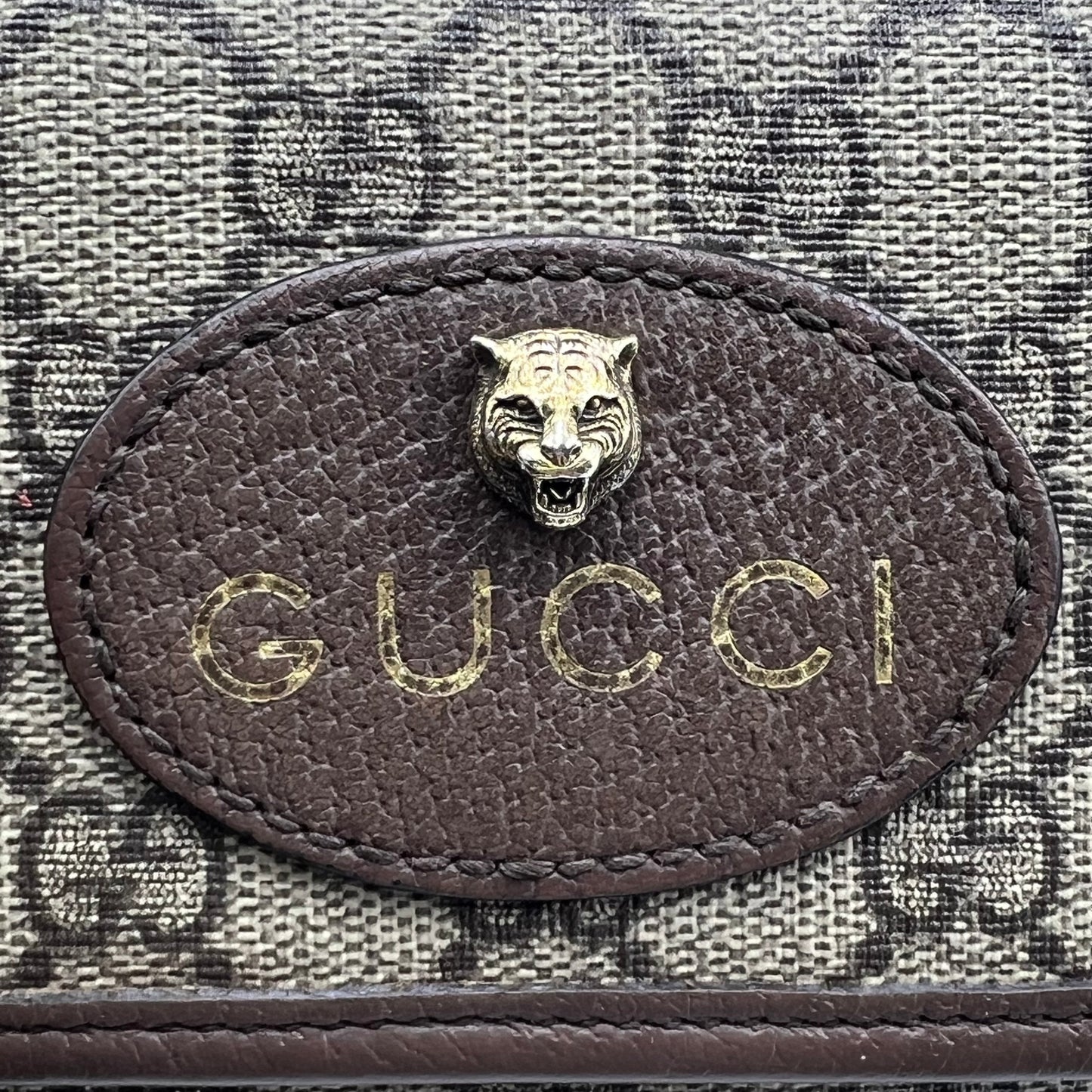 GG Supreme Monogram Neo Vintage Web Belt Bag Brown