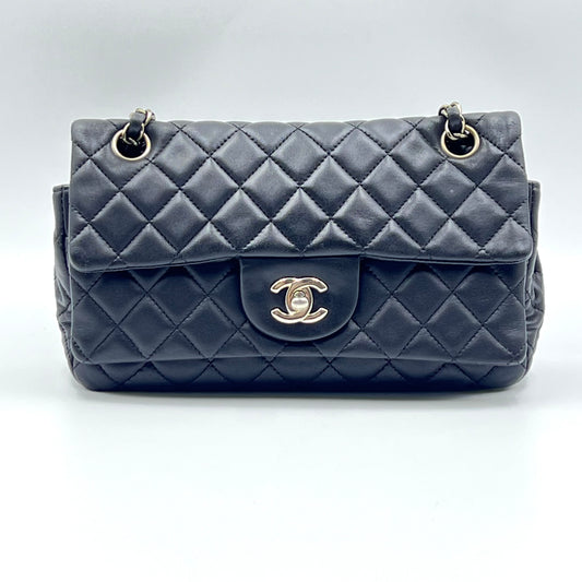 Lambskin Double Flap Bag Silver Hardware