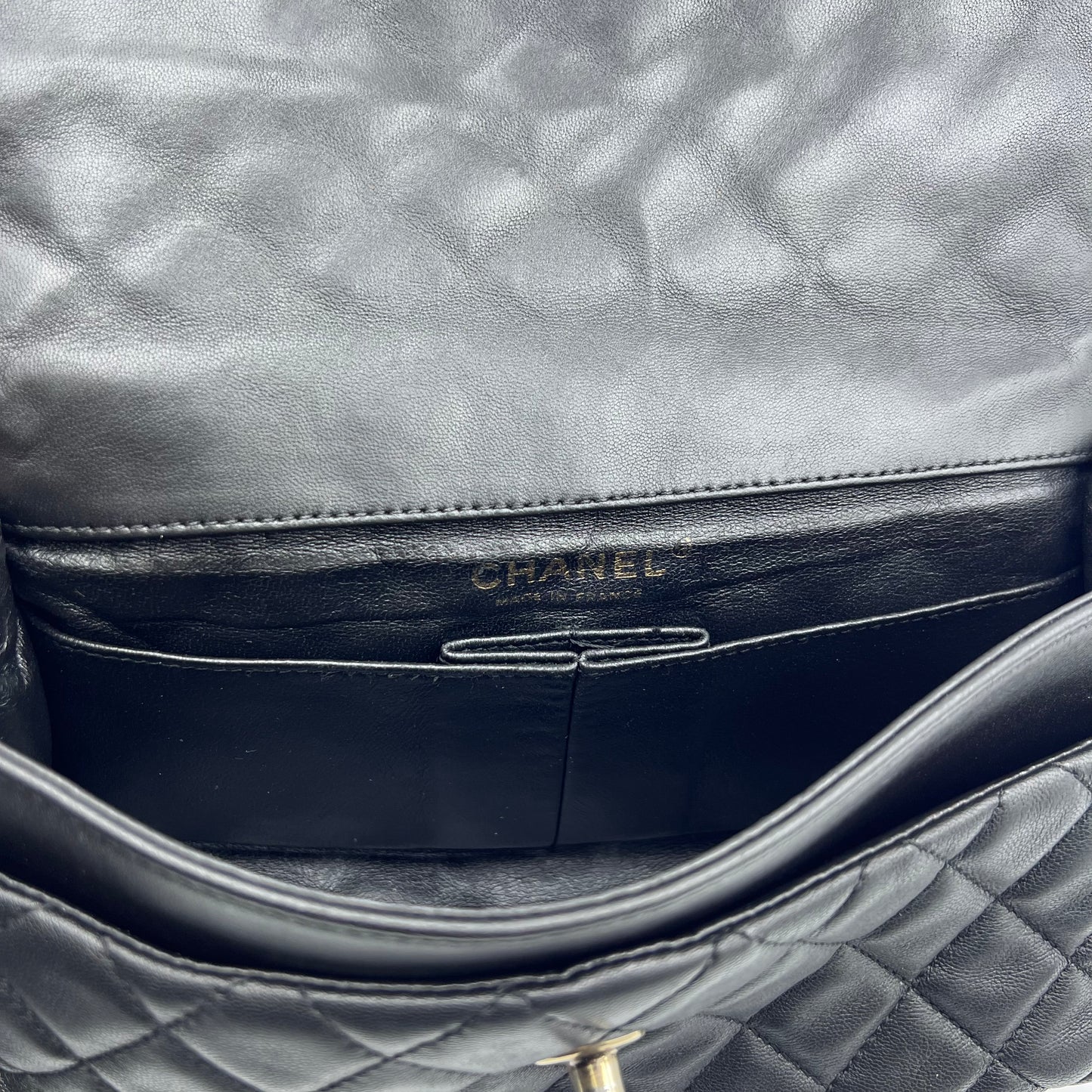 Lambskin Double Flap Bag Silver Hardware