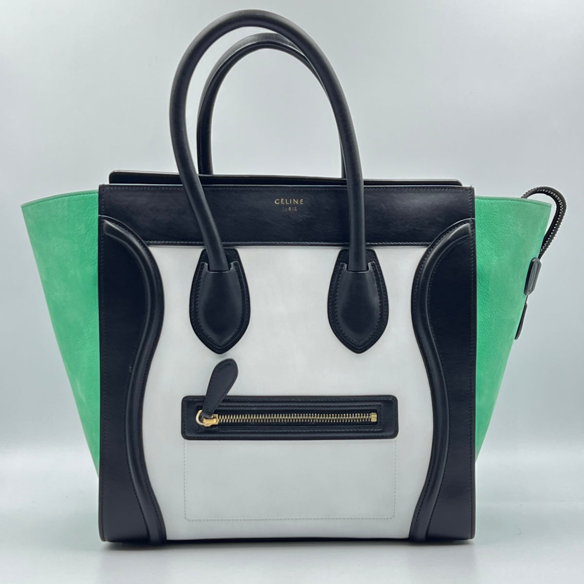 Celine Tricolor Luggage Bag Leather Mini