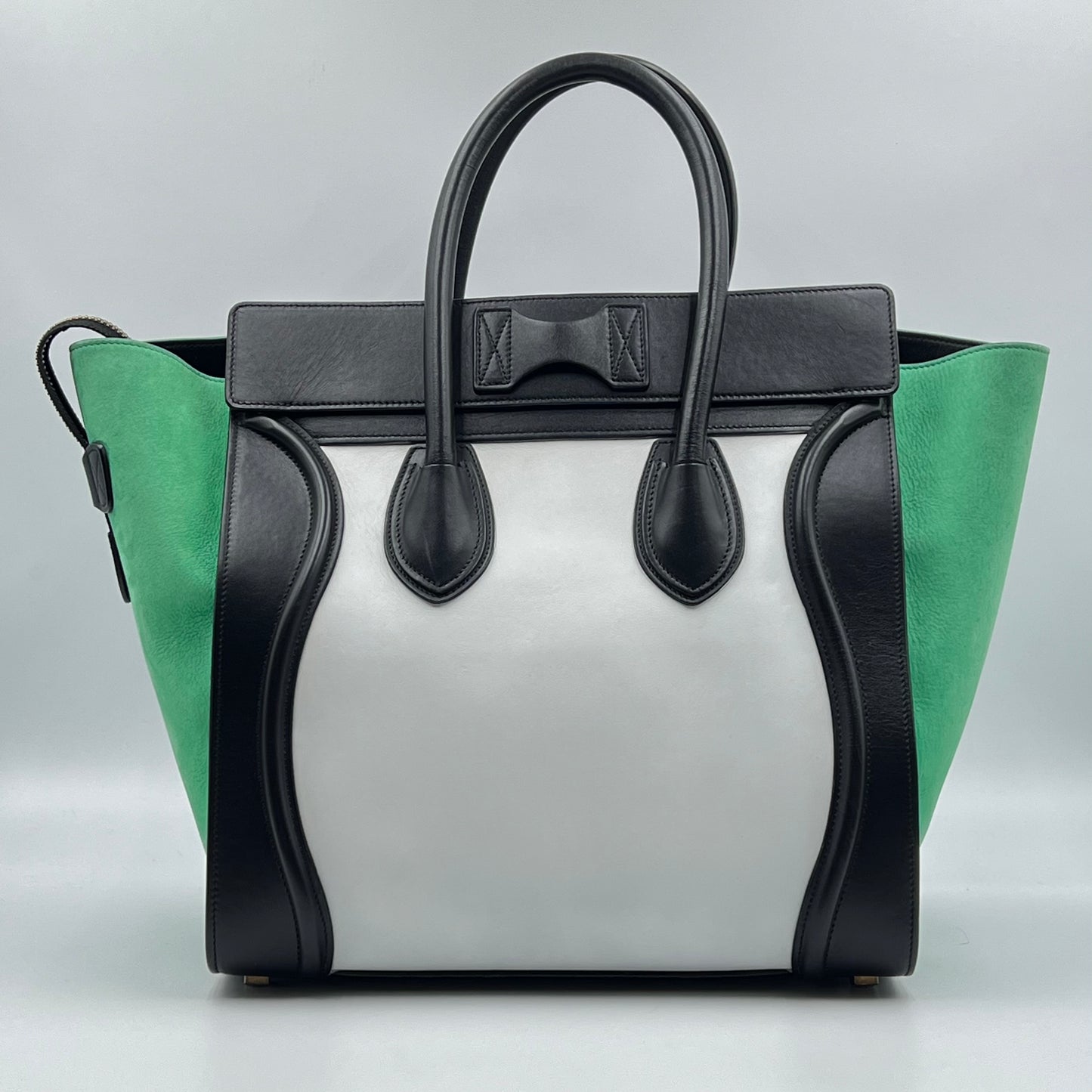 Tricolor Luggage Bag Leather Mini