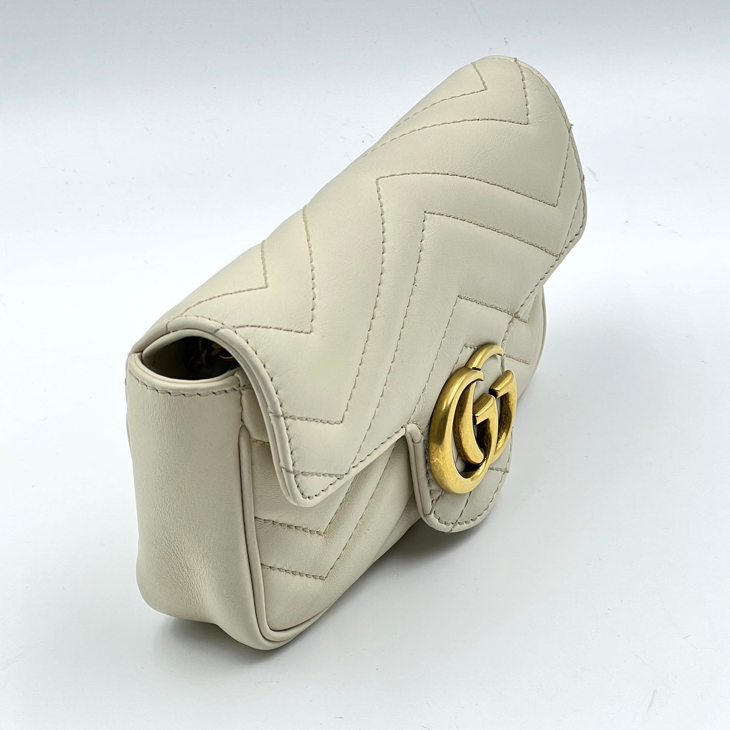 GG Marmont Super Mini Cream White