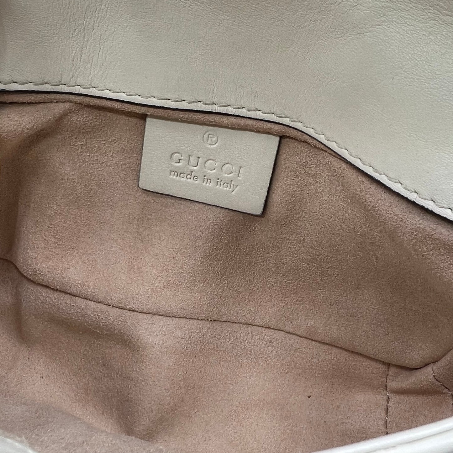 GG Marmont Super Mini Cream White