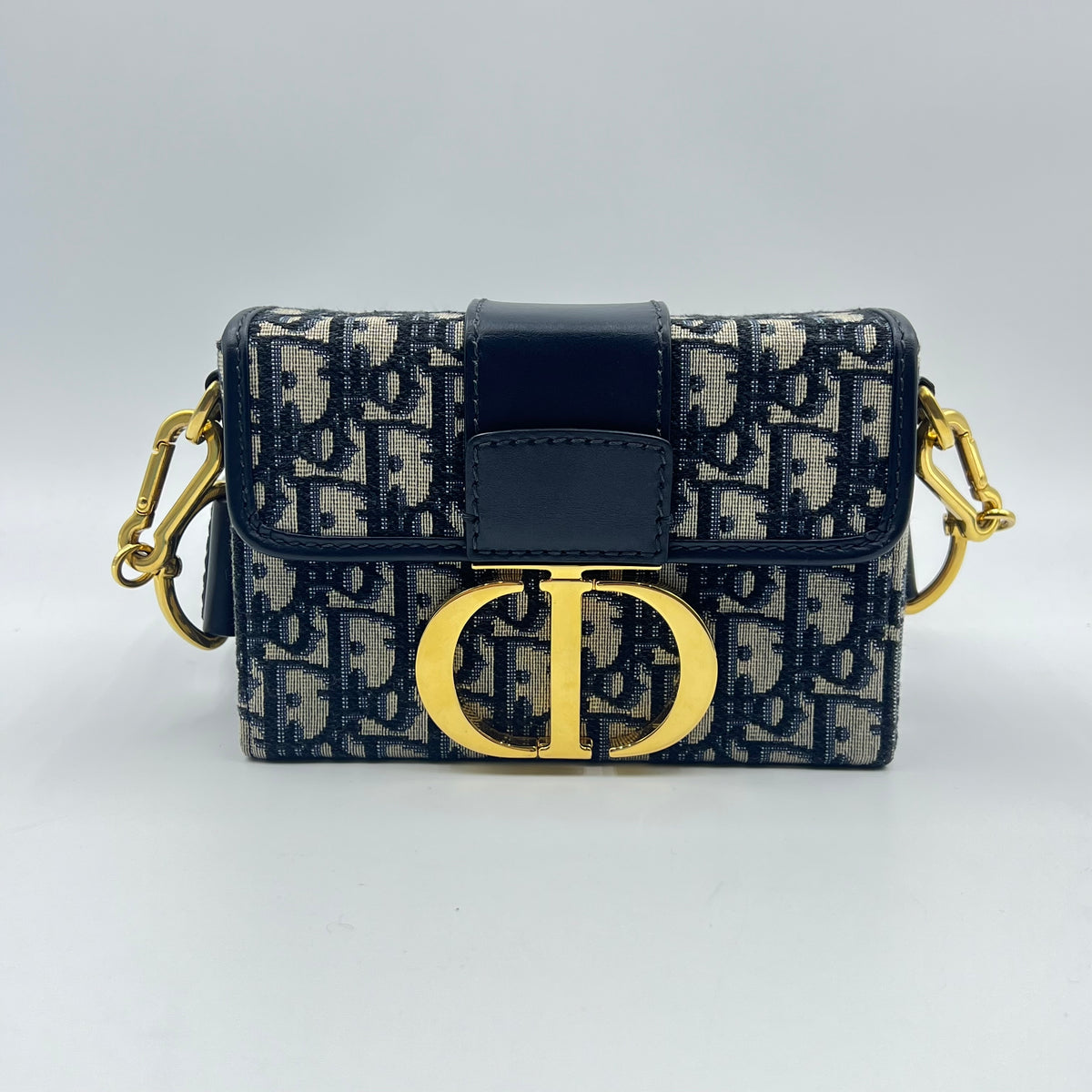 Dior Oblique 30 Montaigne Box Bag Blue