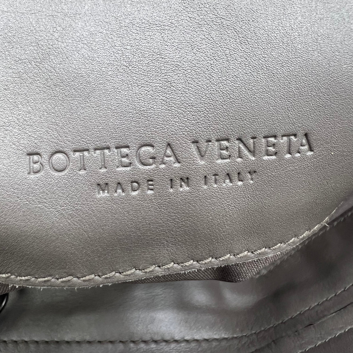 Intrecciato Leather Messenger Bag Grey — view 4 of 8 Intrecciato Leather Messenger Bag Grey, view 4 of 8
