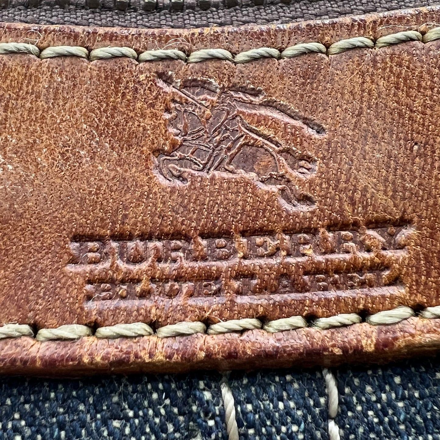 Blue Label Denim Baguette Bag