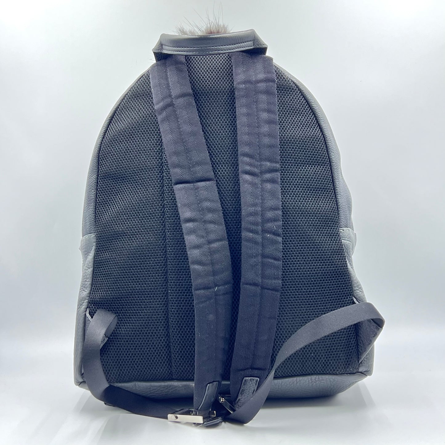 Monster Backpack With Mohawk Fur Crest Gray/Black