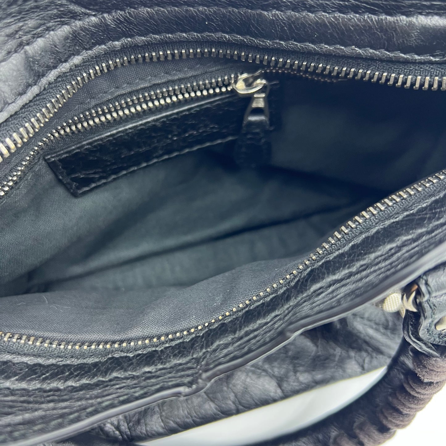 City Classic Studs Bag Leather Mini Black Silver Hardware