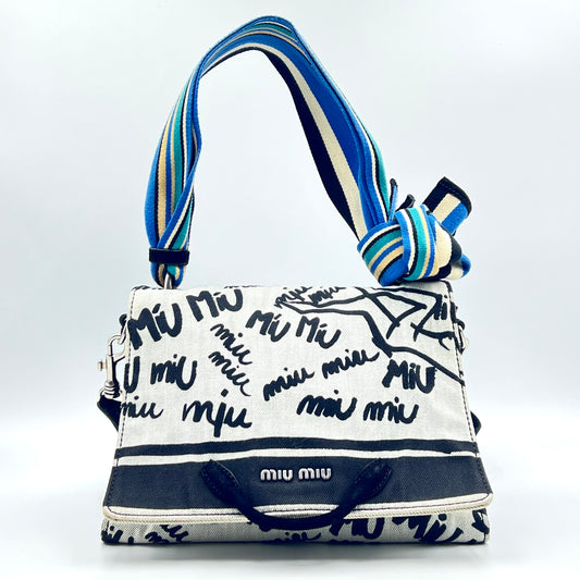 Canvas Print Shoulder Bag