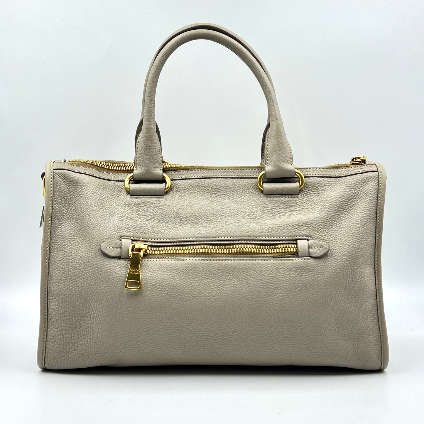 Vitello Daino Shopping Satchel Pomice