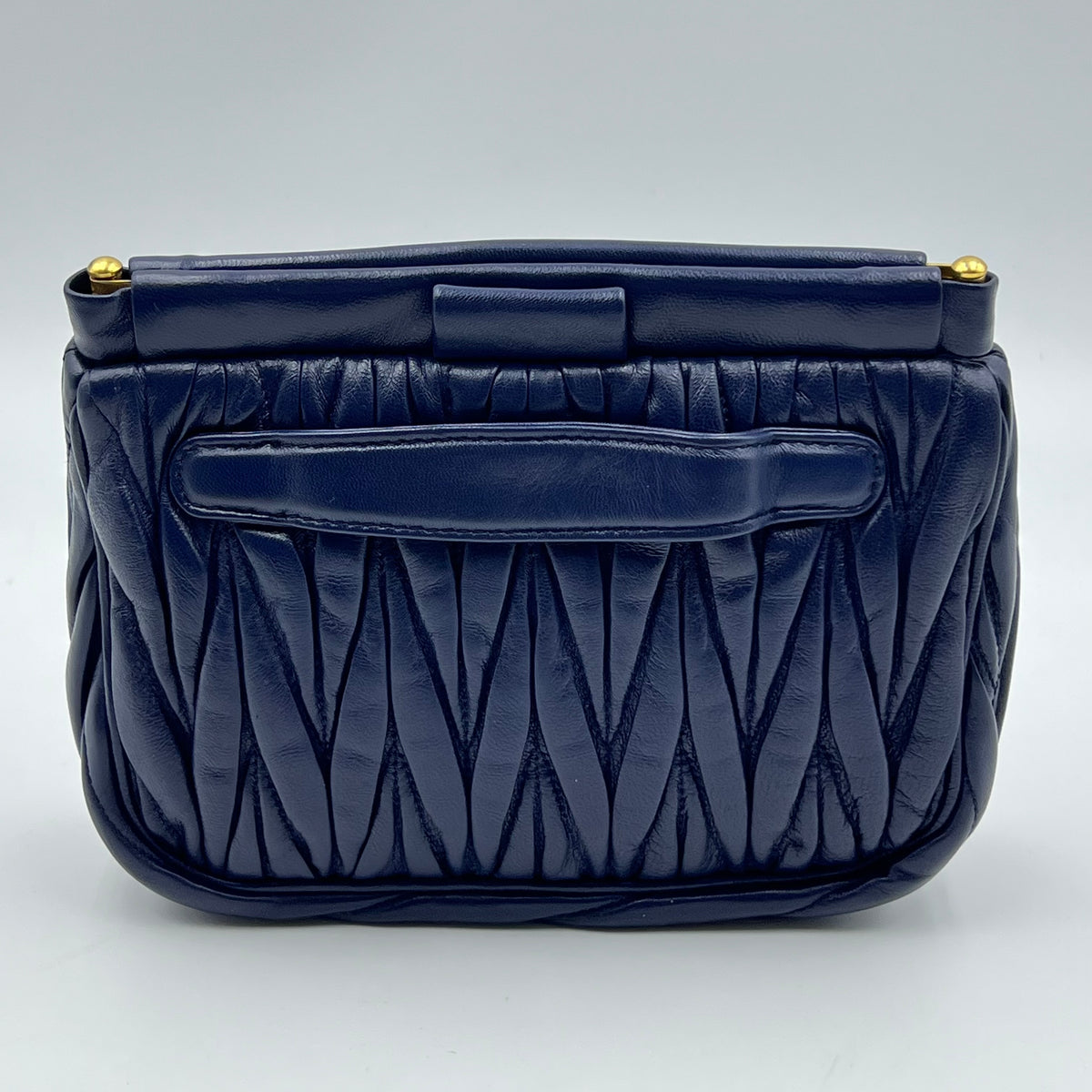 Matelasse Lambskin clutch bag Navy — view 5 of 7 Matelasse Lambskin clutch bag Navy, view 5 of 7
