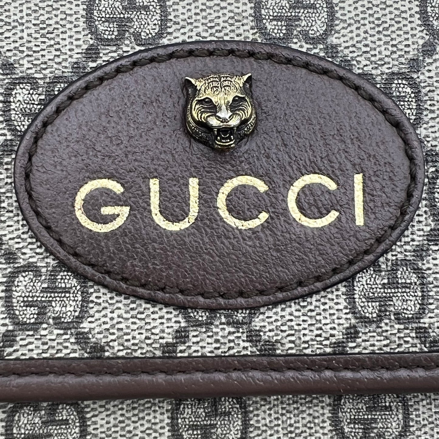 GG Supreme Monogram Neo Vintage Web Belt Bag Brown