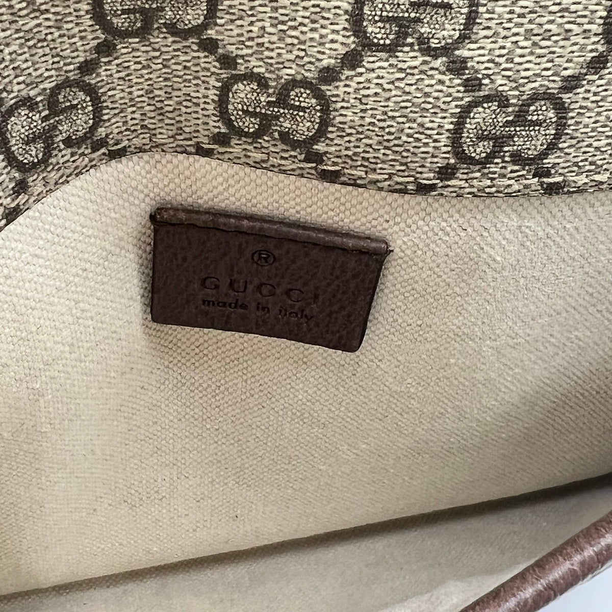 GG Supreme Monogram Neo Vintage Web Belt Bag Brown — view 5 of 8 GG Supreme Monogram Neo Vintage Web Belt Bag Brown, view 5 of 8