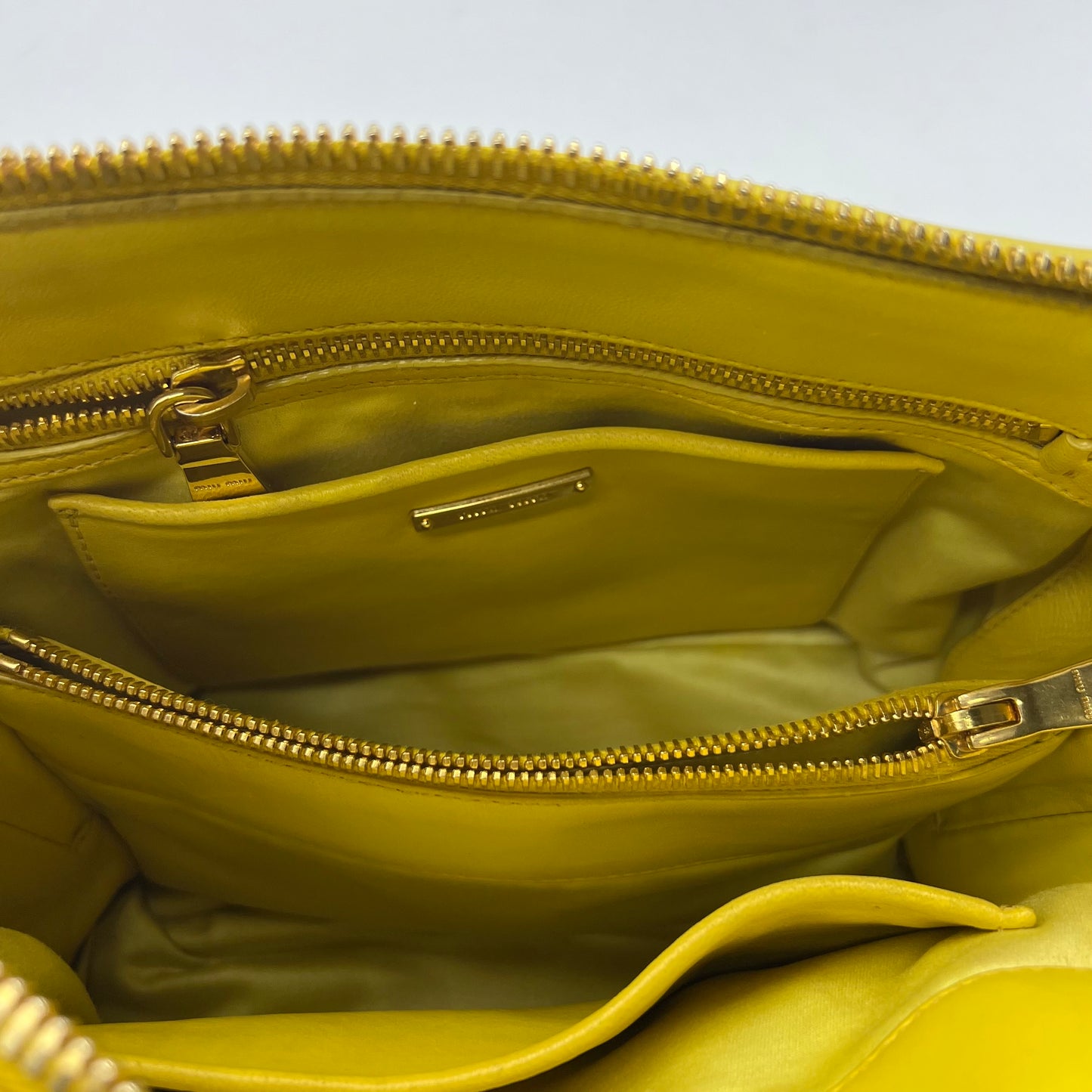 Matelasse Lambskin Tote Bag Yellow