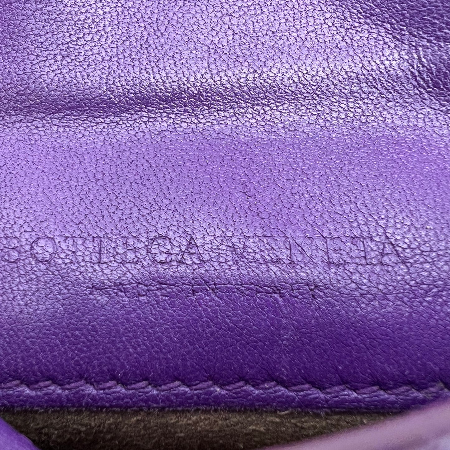 Purple Intrecciato Leather Mini Crossbody Bag