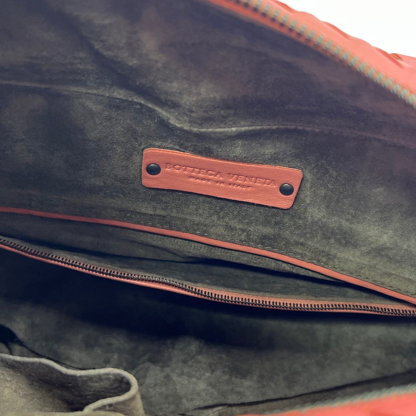 Handbag Calfskin Intrecciato Peach