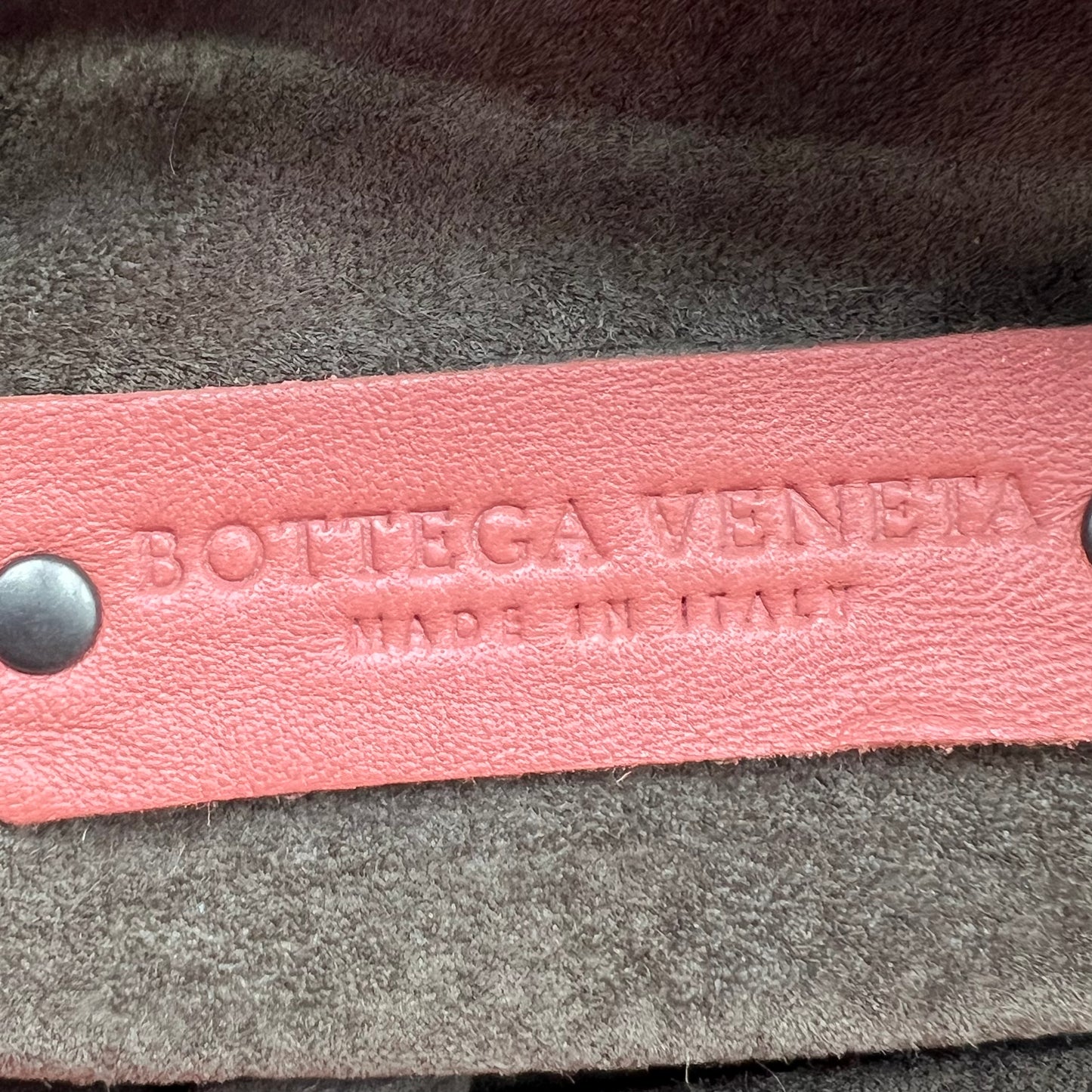 Handbag Calfskin Intrecciato Peach