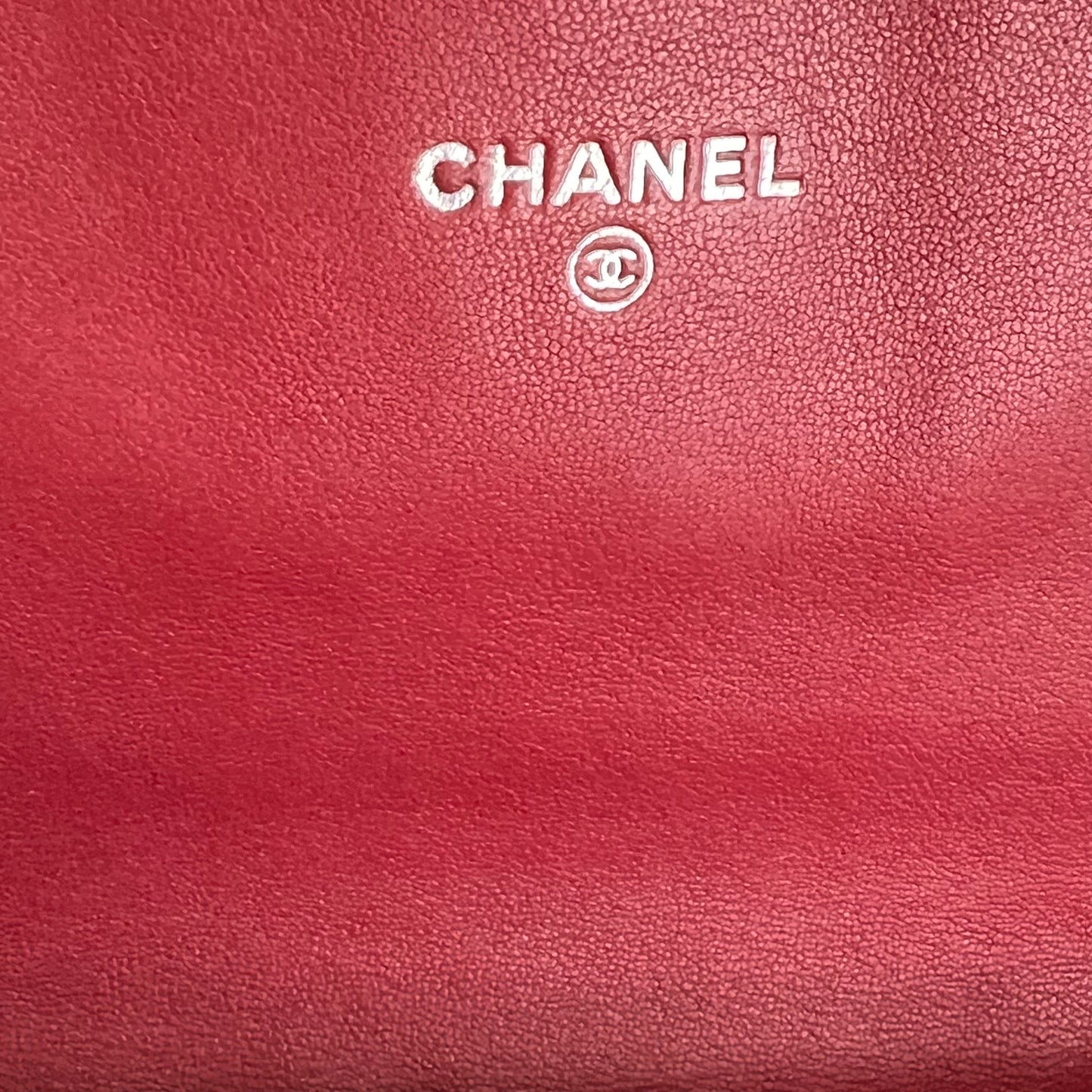 Dark Red Leather Half-Moon WOC Clutch Bag