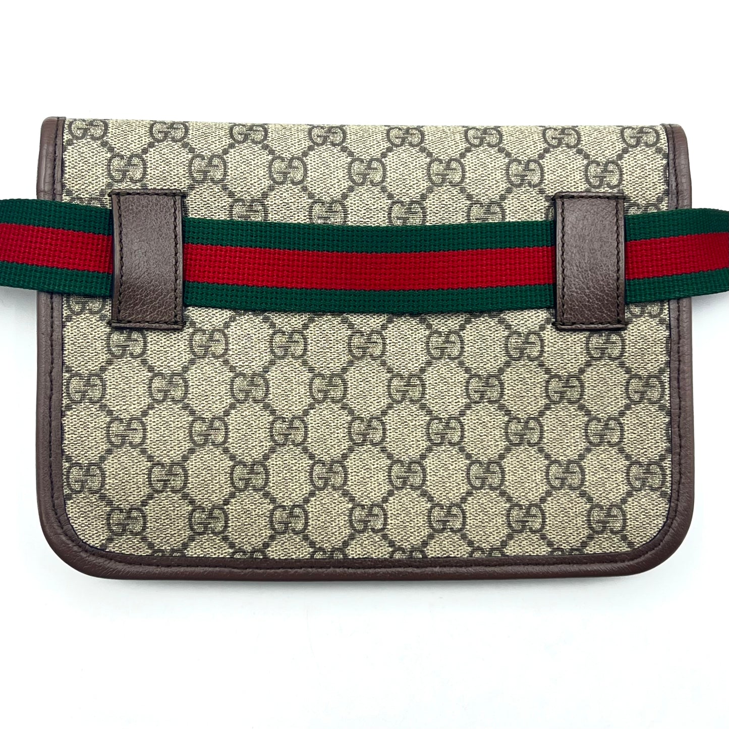 GG Supreme Monogram Neo Vintage Web Belt Bag Brown
