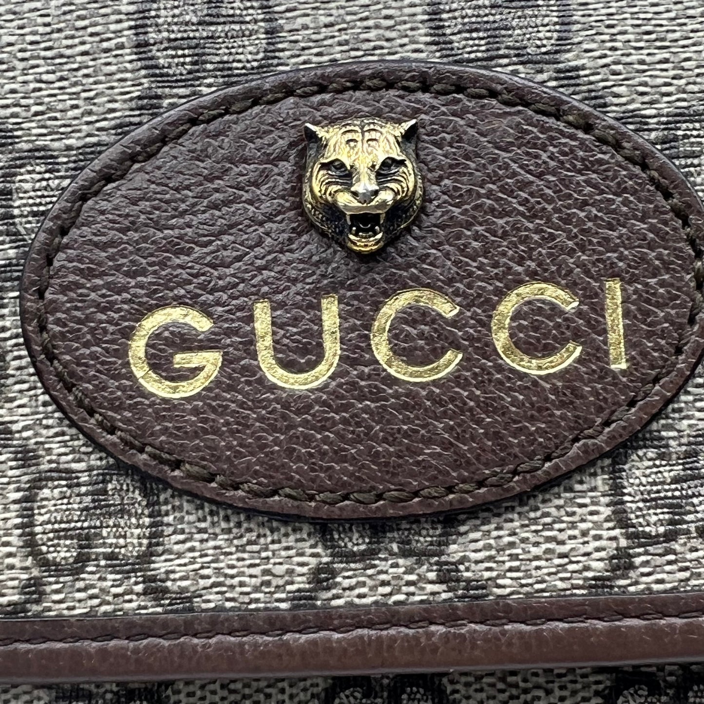 GG Supreme Monogram Neo Vintage Web Belt Bag Brown