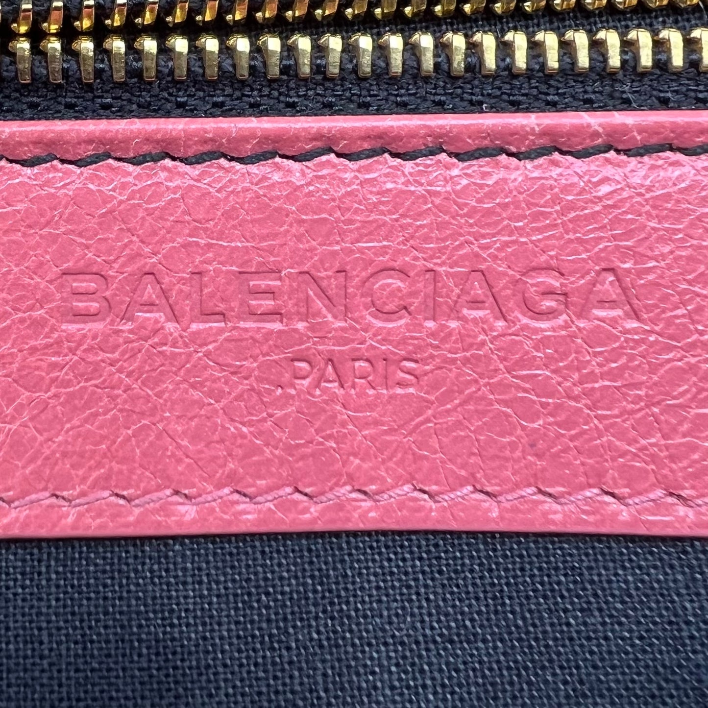 Agneau Giant 12 Gold Hardware Envelope Strap Clutch Rose Azalee