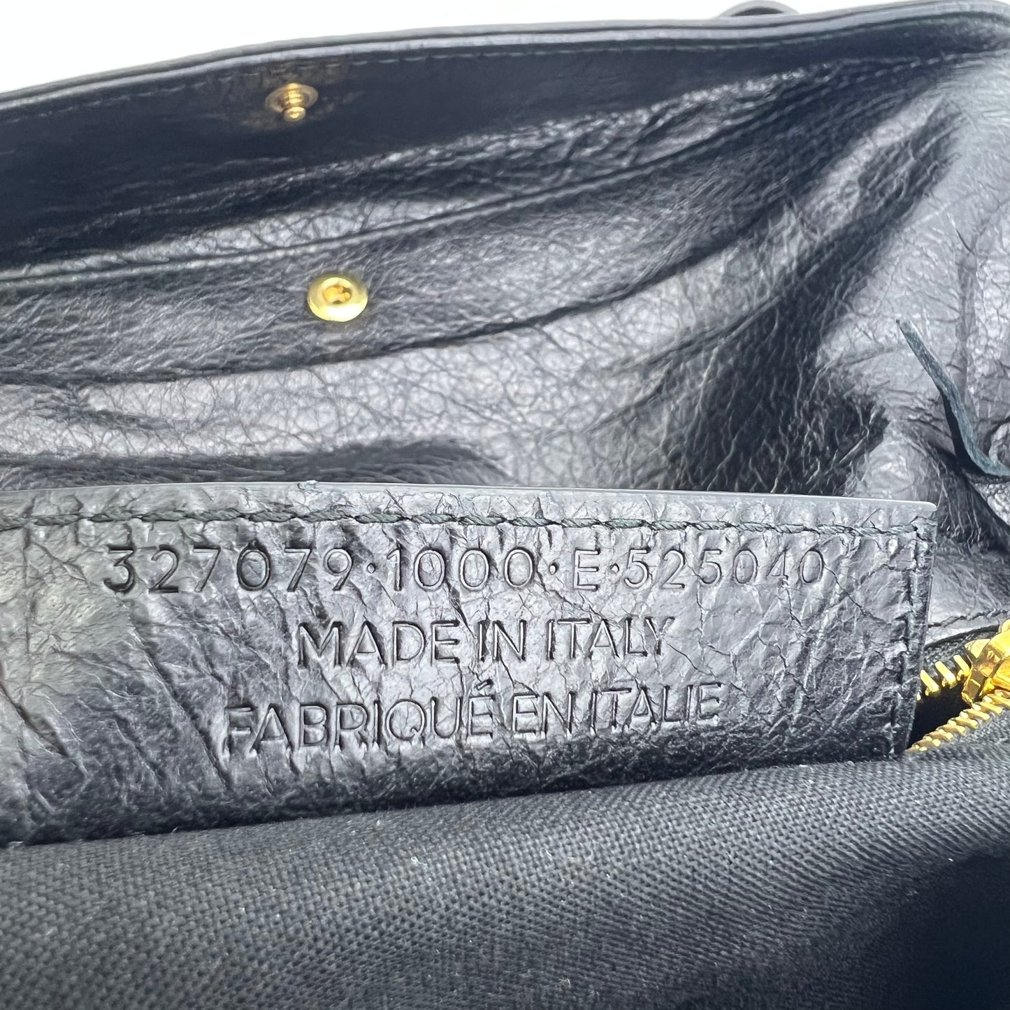 Black Lambskin Leather Giant 12 Gold Envelope Clutch Crossbody w/ Strap Bag