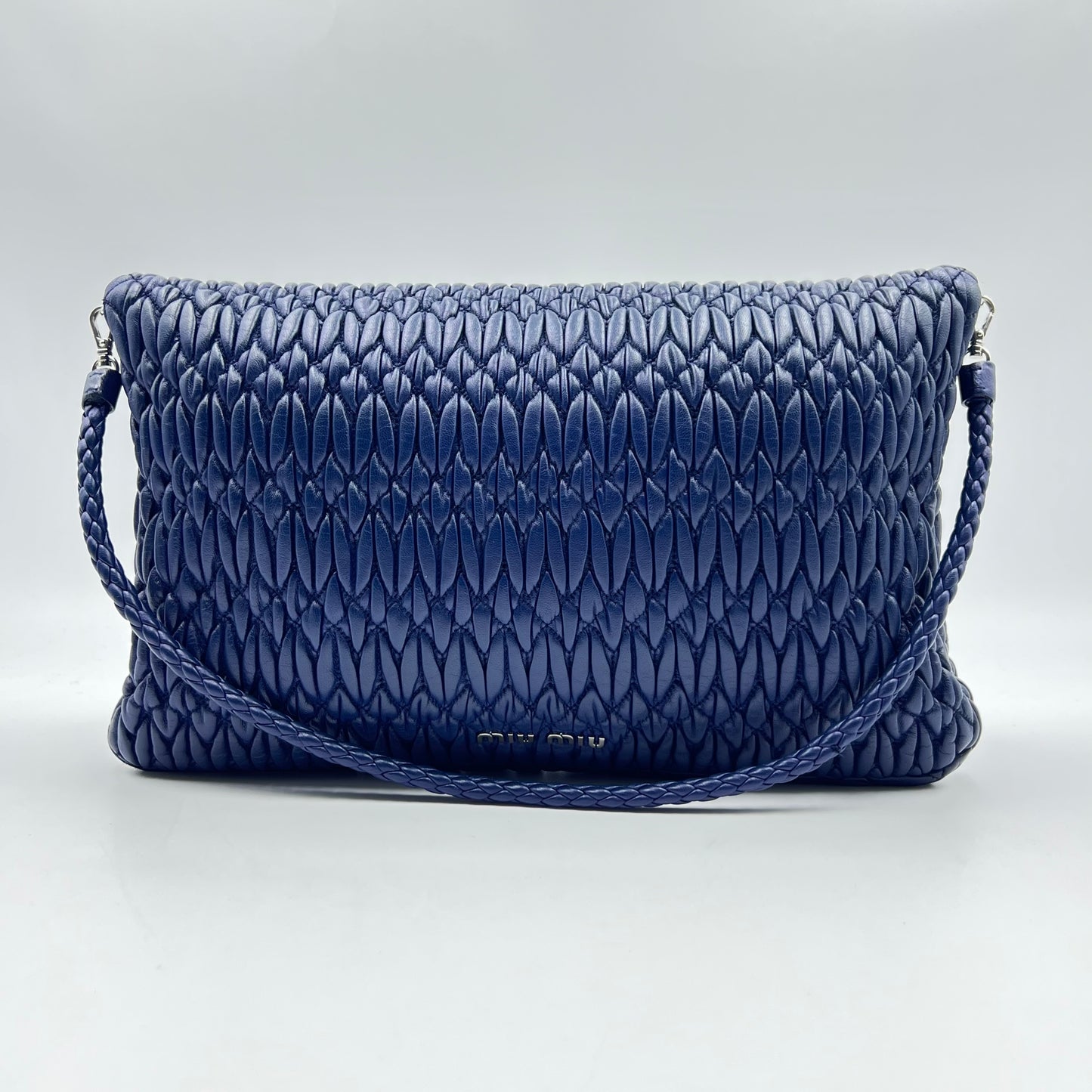 Crystal leather Clutch Shoulder Bag Blue